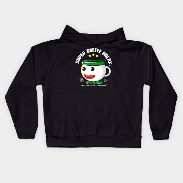 Super coffee Break Kids Hoodie by Eoli Studio